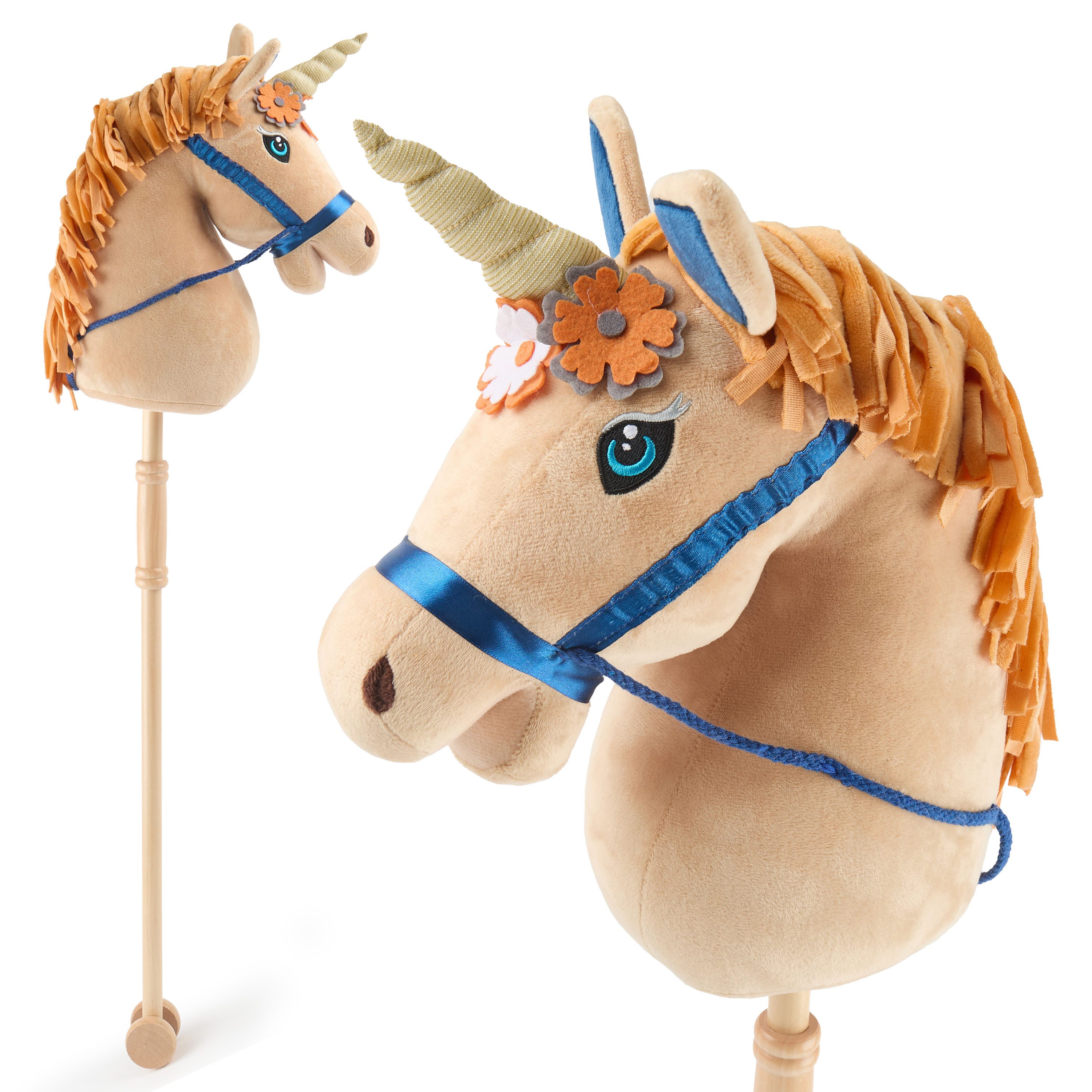 BIECO Steckenpferd Steckenpferd Kinder Hobby Horse Pferde Steckentier Holz Pferd Stock