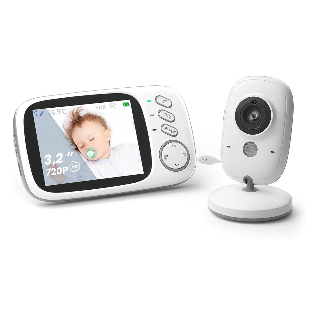 Video-Babyphone Babyphone mit Kamera, 3.2 Zoll Video-Babyphone