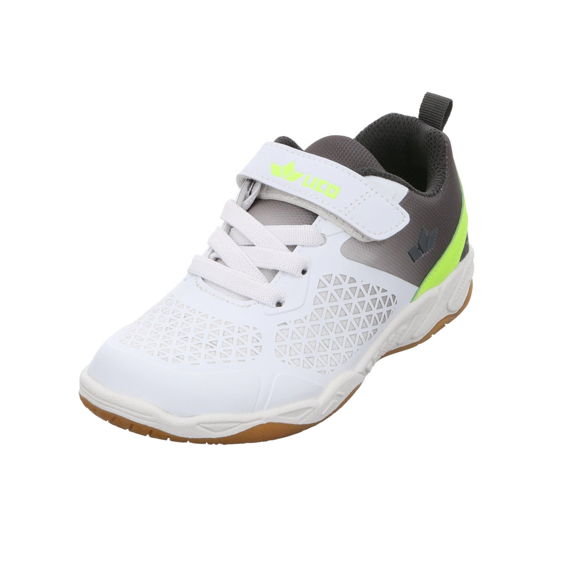 gemustert VS Kit Synthetikkombination Sneaker Lico weiss/grau/lemon Synthetikkombination Sneaker