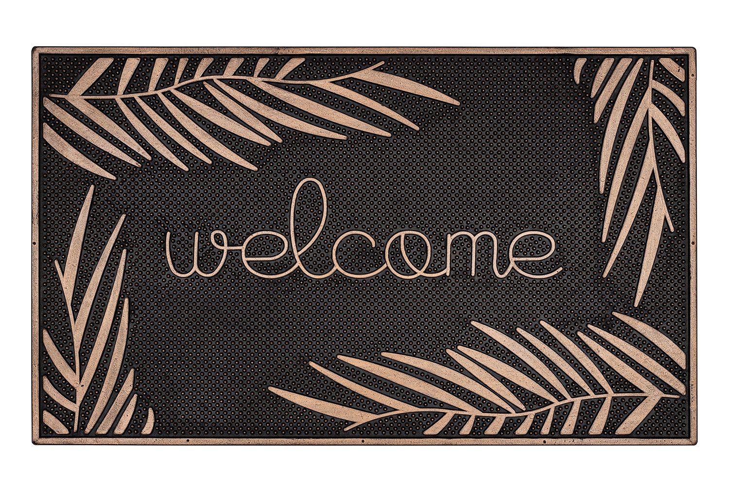 HAMAT Fußmatte DIAMO, Schwarz, Beige, 75 x 45 cm, Gummi, rechteckig, Höhe: 6 mm, outdoorgeeignet