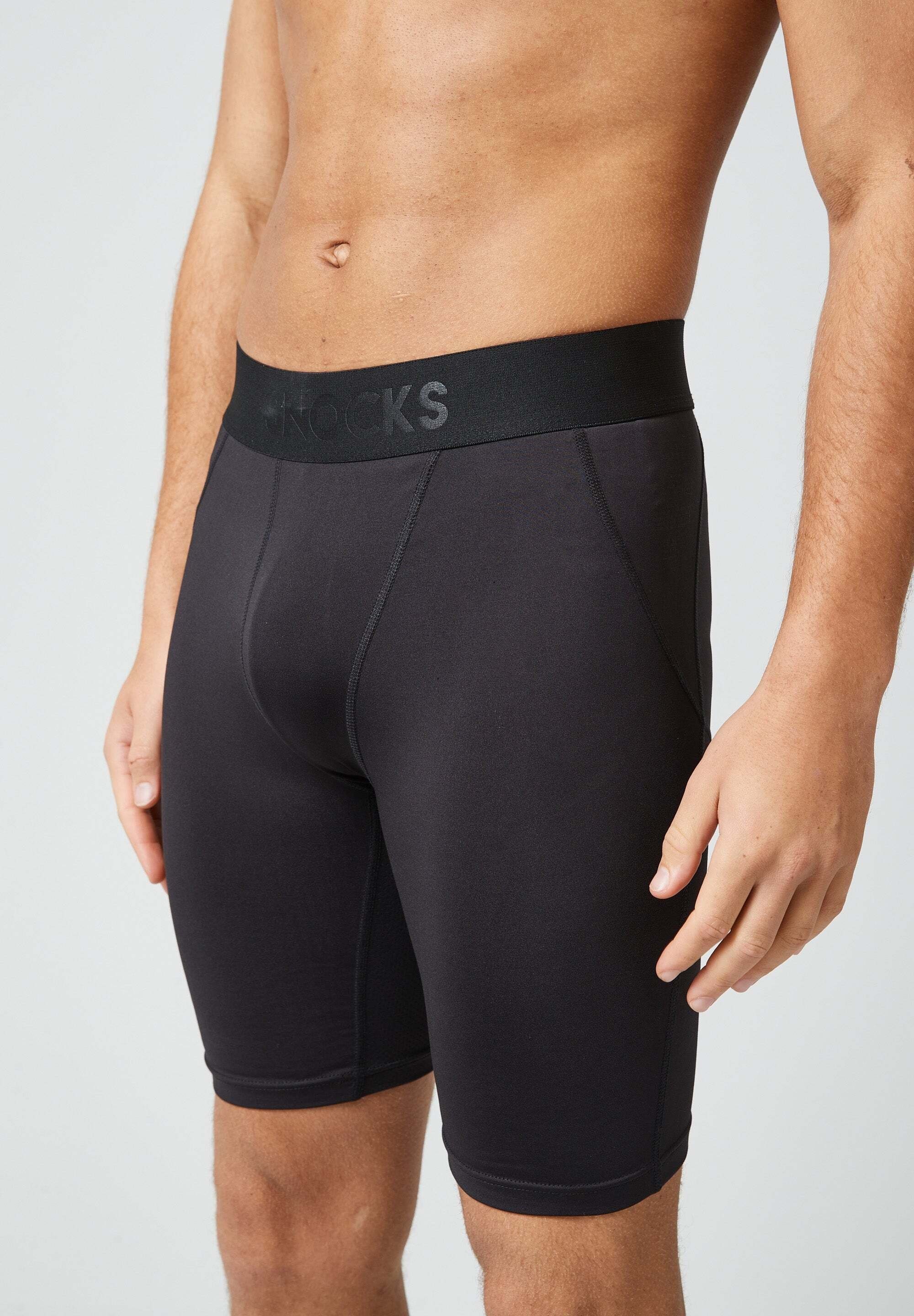 SNOCKS Funktionstights Kurze Radlerhose Herren (1-tlg) schnelltrockend, aus 88% recyceltem Polyester