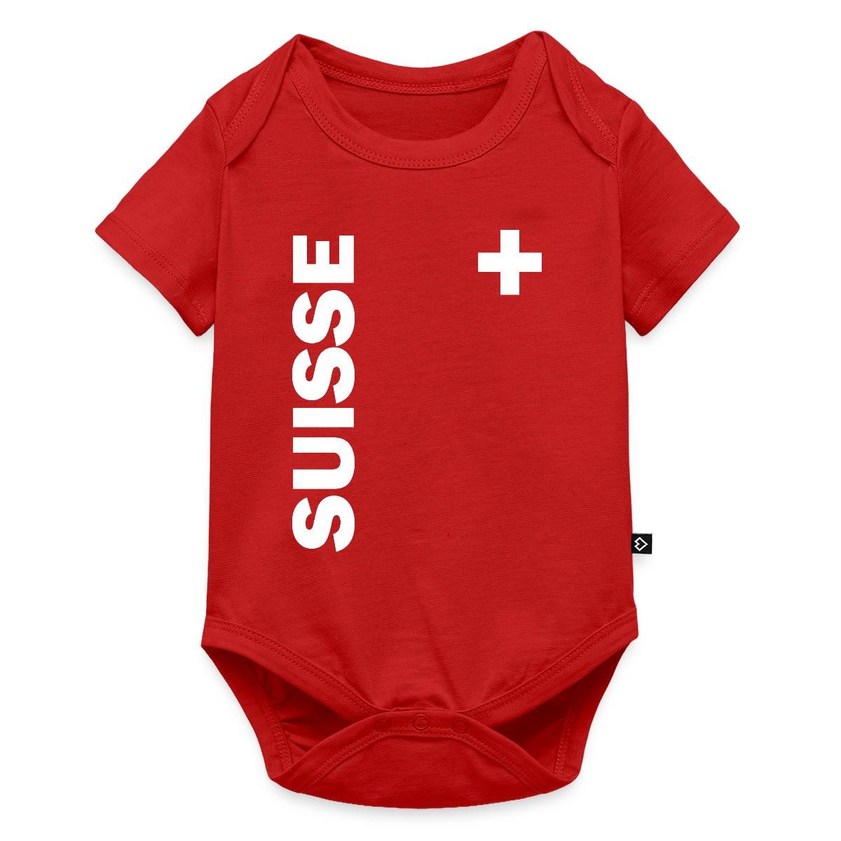 Kurzarmbody Suisse Schweiz Landesflagge Trikot Kurzarm Tages Baby Body
