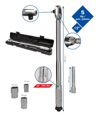 Brilliant Tools Drehmomentschlüssel, Satz, 5-teilig
