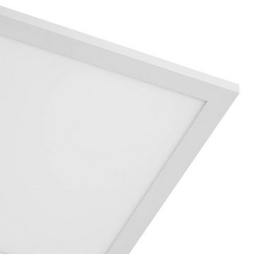 Lindby LED Deckenleuchte Lamin, dimmbar, LED-Leuchtmittel fest verbaut, Farbwechsel warmweiß / tageslicht, Modern, Aluminium, Kunststoff, weiß, 1 flammig, inkl.