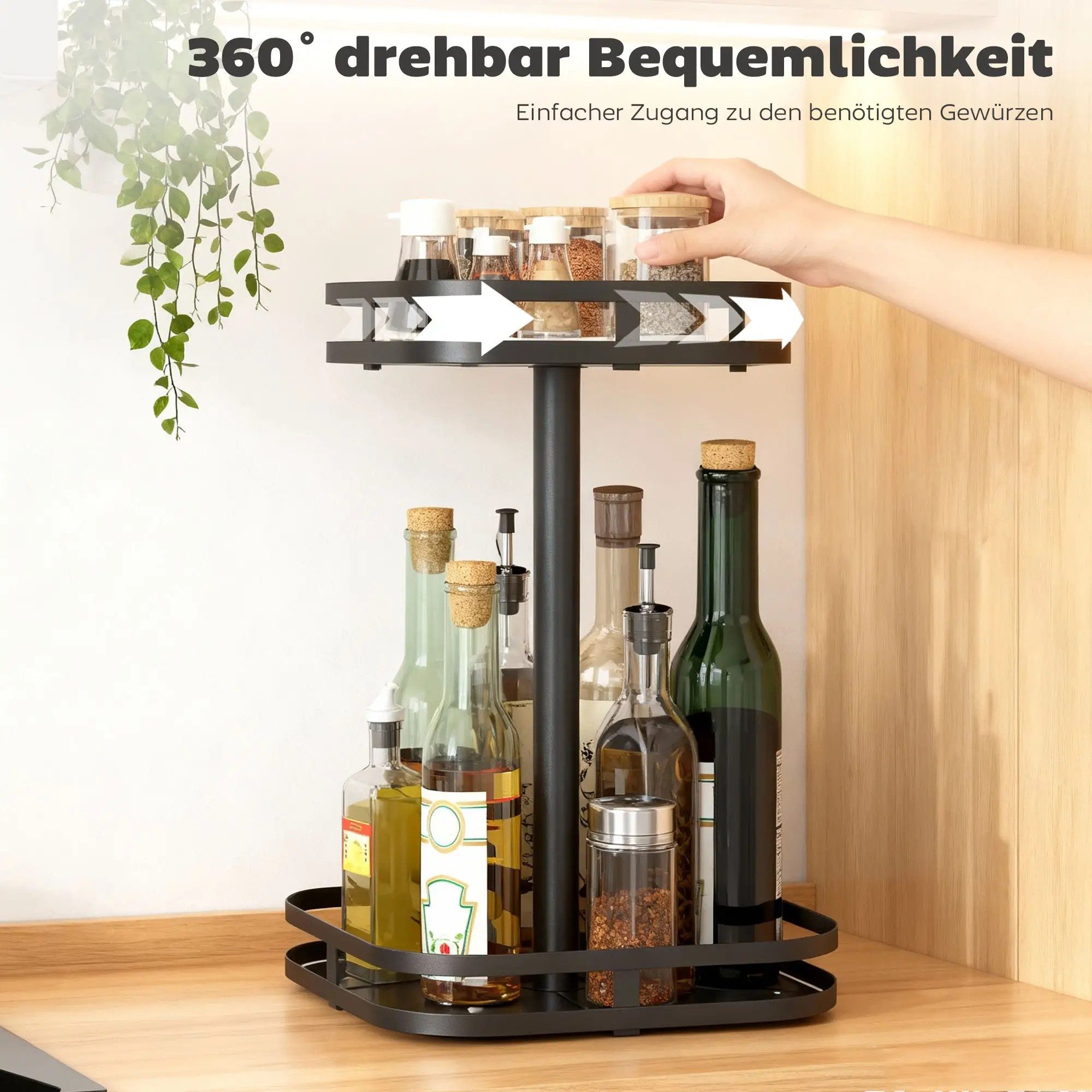 BlingBin Gewürzregal 2 Ebenen Regal Küche Arbeitsplatte, Küchenregal Klein, günstig online kaufen