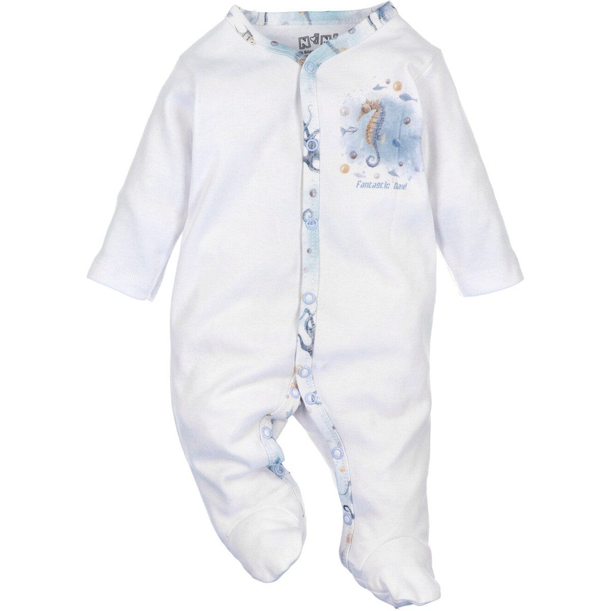 NINI Strampler Meerestiere Unisex Kinder Einteiler, Overall, Babyanzug, Babyoverall, Babyanzug