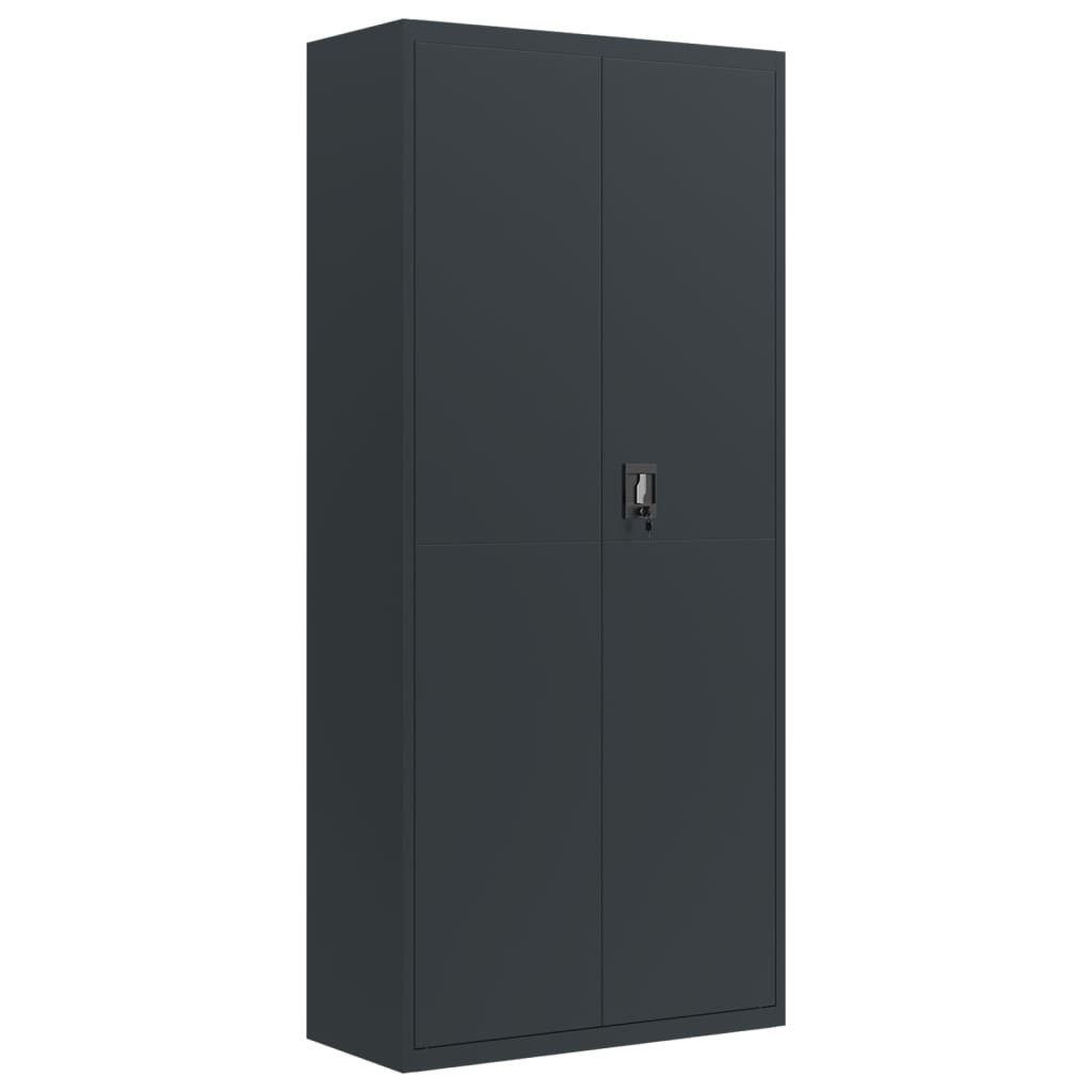 vidaXL Aktenschrank Aktenschrank Anthrazit 90x40x200 cm Stahl (1-St)