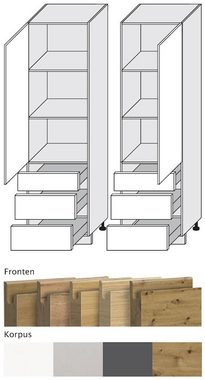 Feldmann-Wohnen Vorratsschrank Arezzo (1-St) Front-, Korpusfarbe & Ausführung wählbar grifflos 1-türig (Teilauszug)