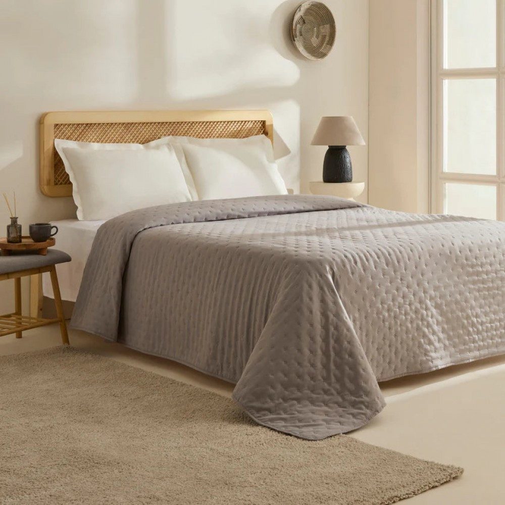 Karaca Home Tagesdecke Breezy Bettüberwurf Grau günstig online kaufen