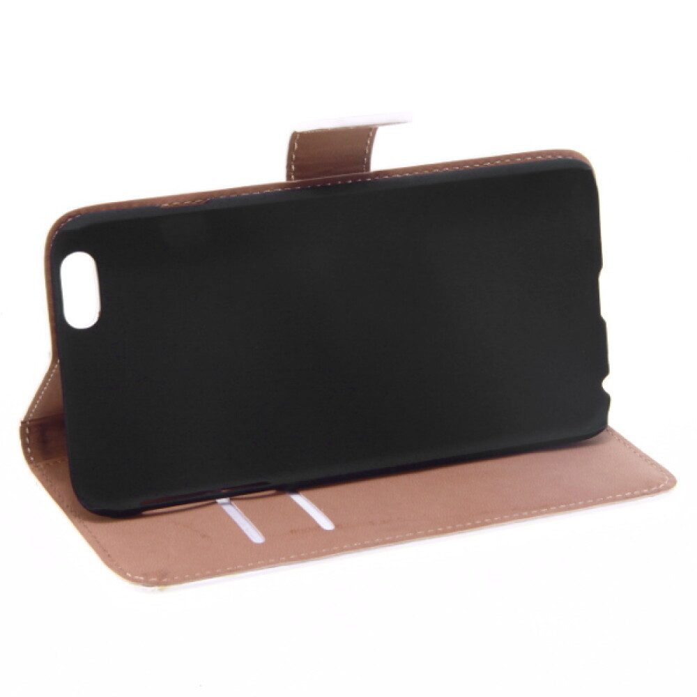 Handytasche Slim Leder Handyhülle für iPhone 6 Plus Weiß 4250710556328 (Book Cover)
