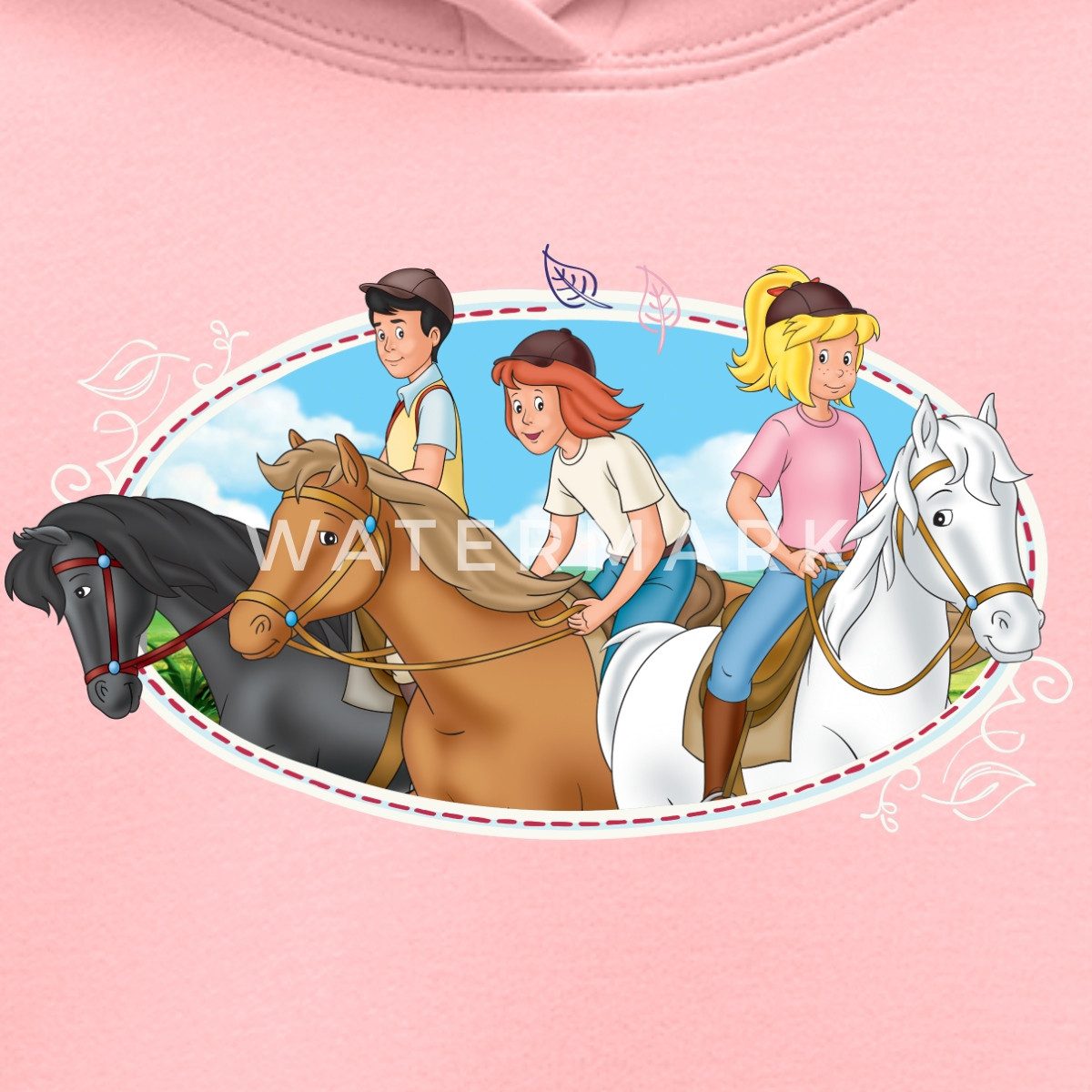 Spreadshirt Hoodie Bibi Und Tina Ausritt Mit Freunden Kinder Premium Hoodie (1-tlg)