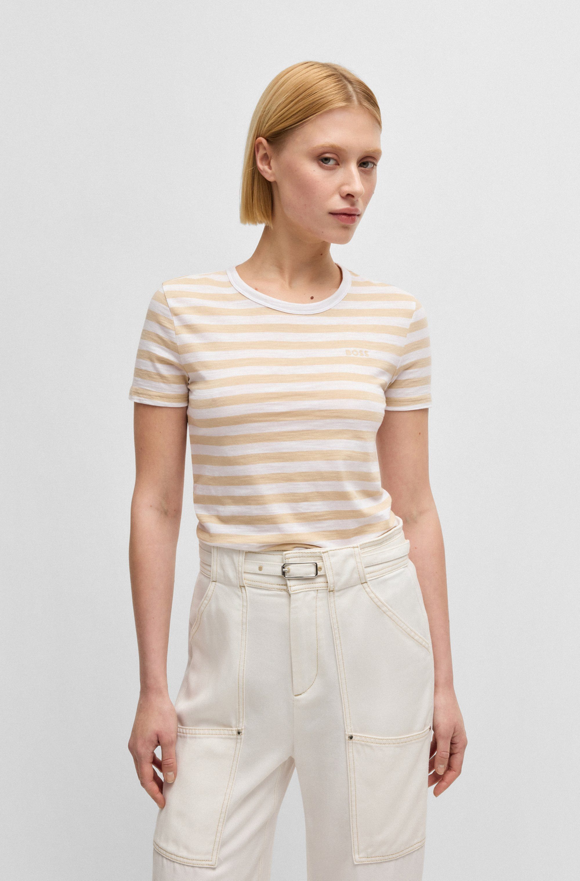 BOSS ORANGE T-Shirt Esla Striped Premium günstig online kaufen
