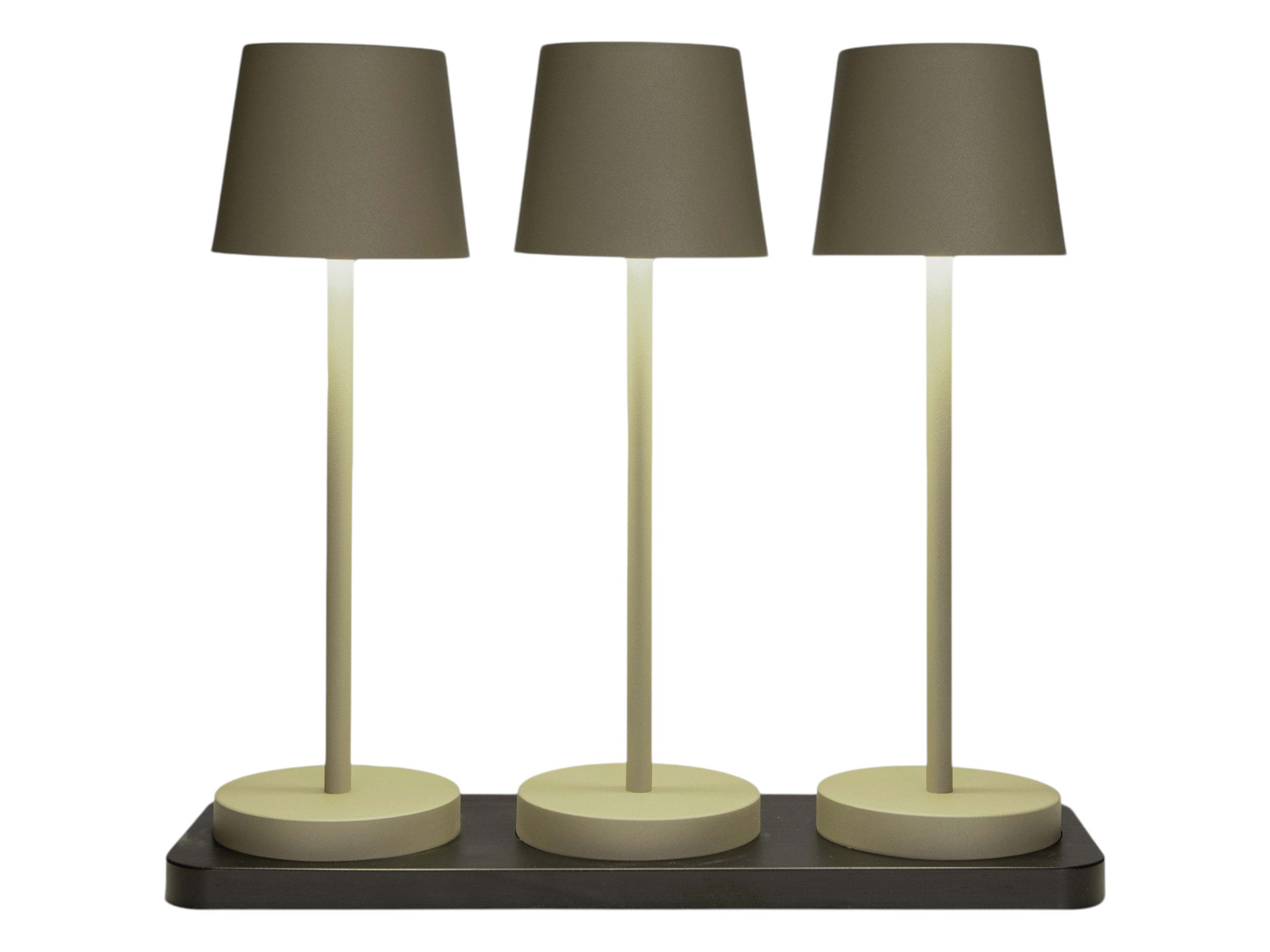 Coen Bakker Deco BV LED Außen-Tischleuchte Portable Light, Dimmfunktion, LED, warmweiß, kaltweiß, neutralweiß, oliv Ladestation dimmbar touch 28cm