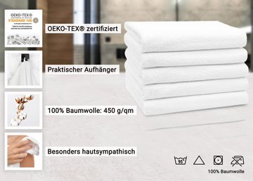 ZOLLNER Duschtücher, Walkfrottier (5-St), 70 x 140 cm, 100% Baumwolle, vom Hotelwäschespezialisten