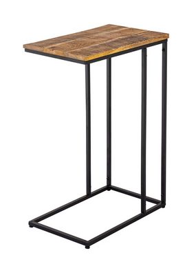 Casamia Beistelltisch Beistelltisch Holz 25x60x40cm nachhaltig Sofatisch Laptoptisch C-Tisch
