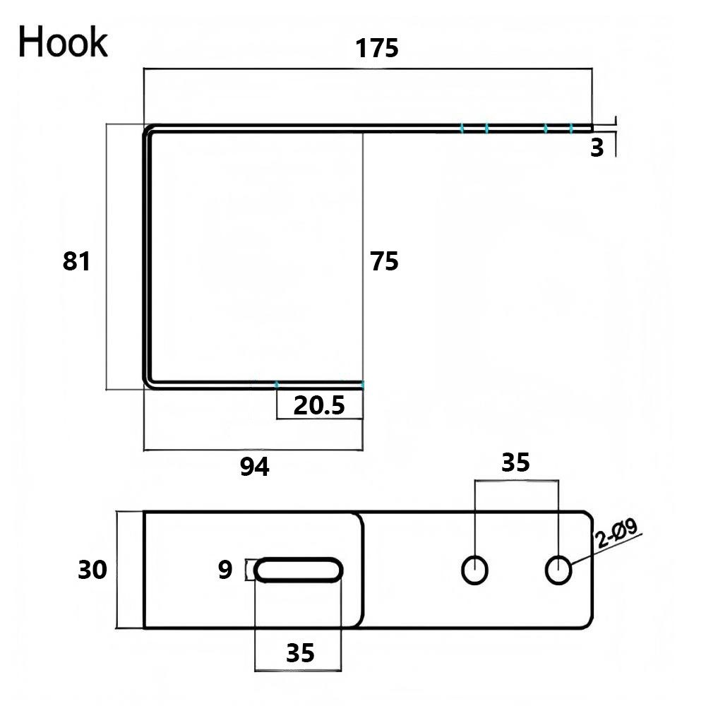 GLIESE Solarmodul-Halterung Solarmodule Halterung balkonkraftwerk halterung Neigungswinkel 0-90°, (Set, 4-tlg., Quadrat-Haken, Verstärkungszubehör, für Balkon Flachdächern Garten Wohnmobile)