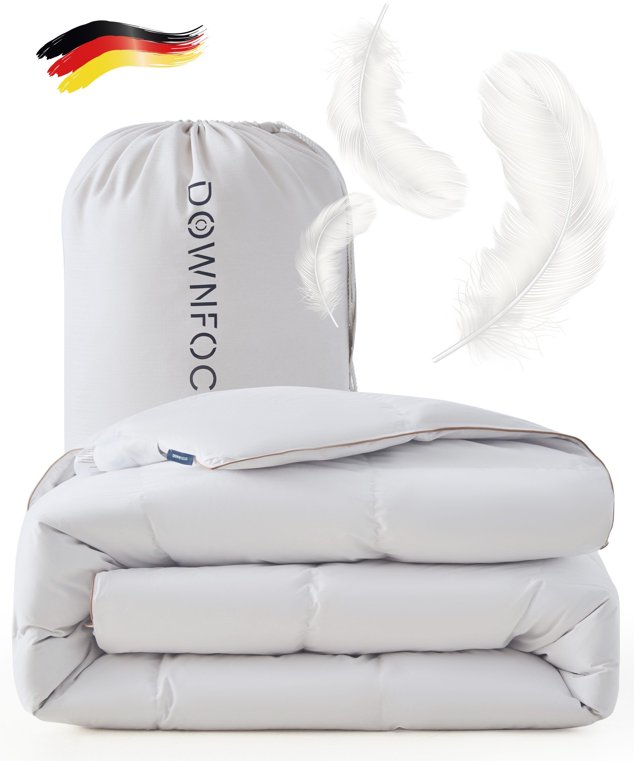 DOWNFOCUS Federbettdecke Winter/Ganzjahres Federbettdecke, 10% Gänsedaunen, günstig online kaufen