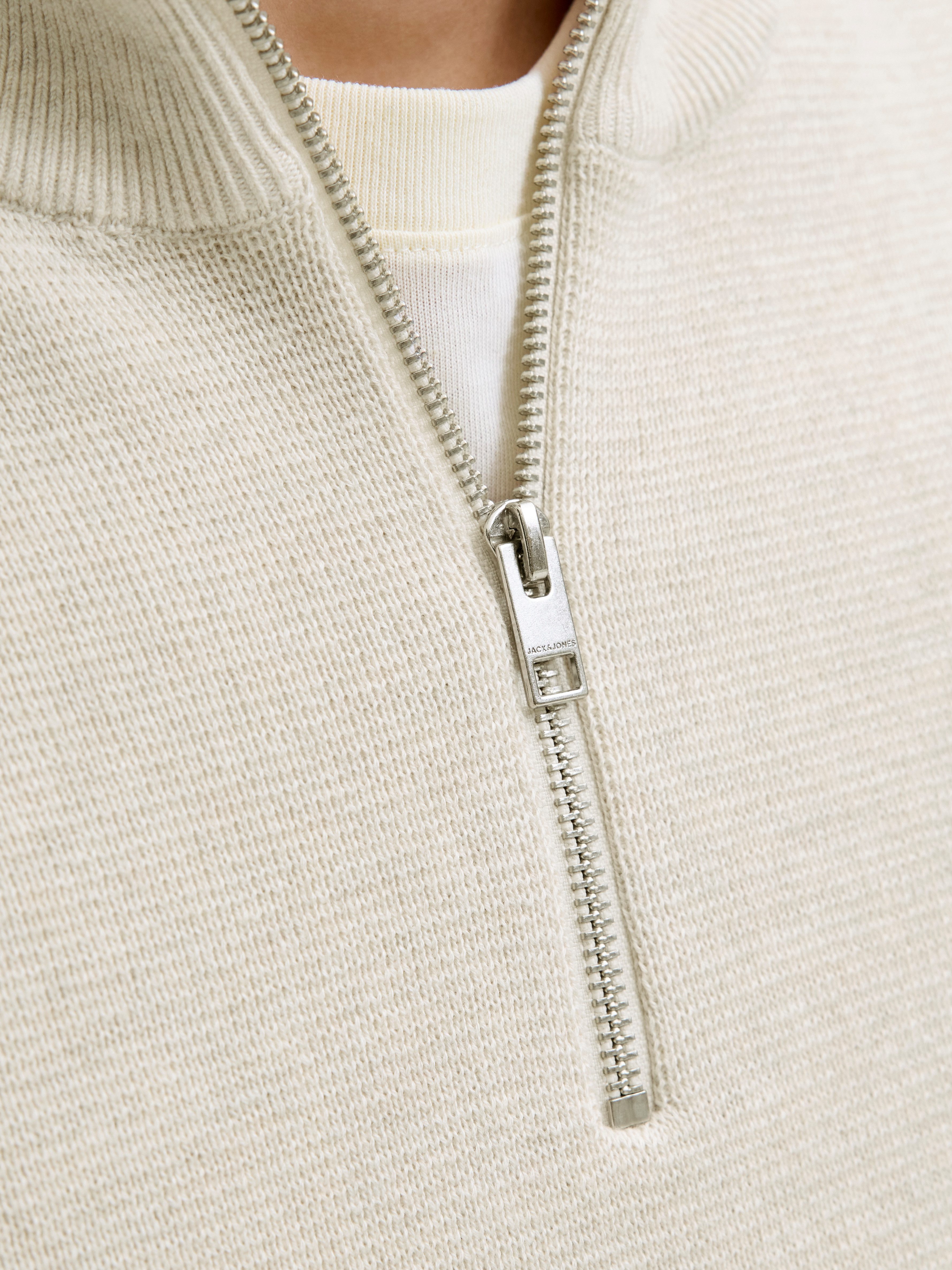 Jack & Jones Troyer JPRBLAMILANO STITCH KNIT HALF ZIP SN Baumwolle, relaxed fit