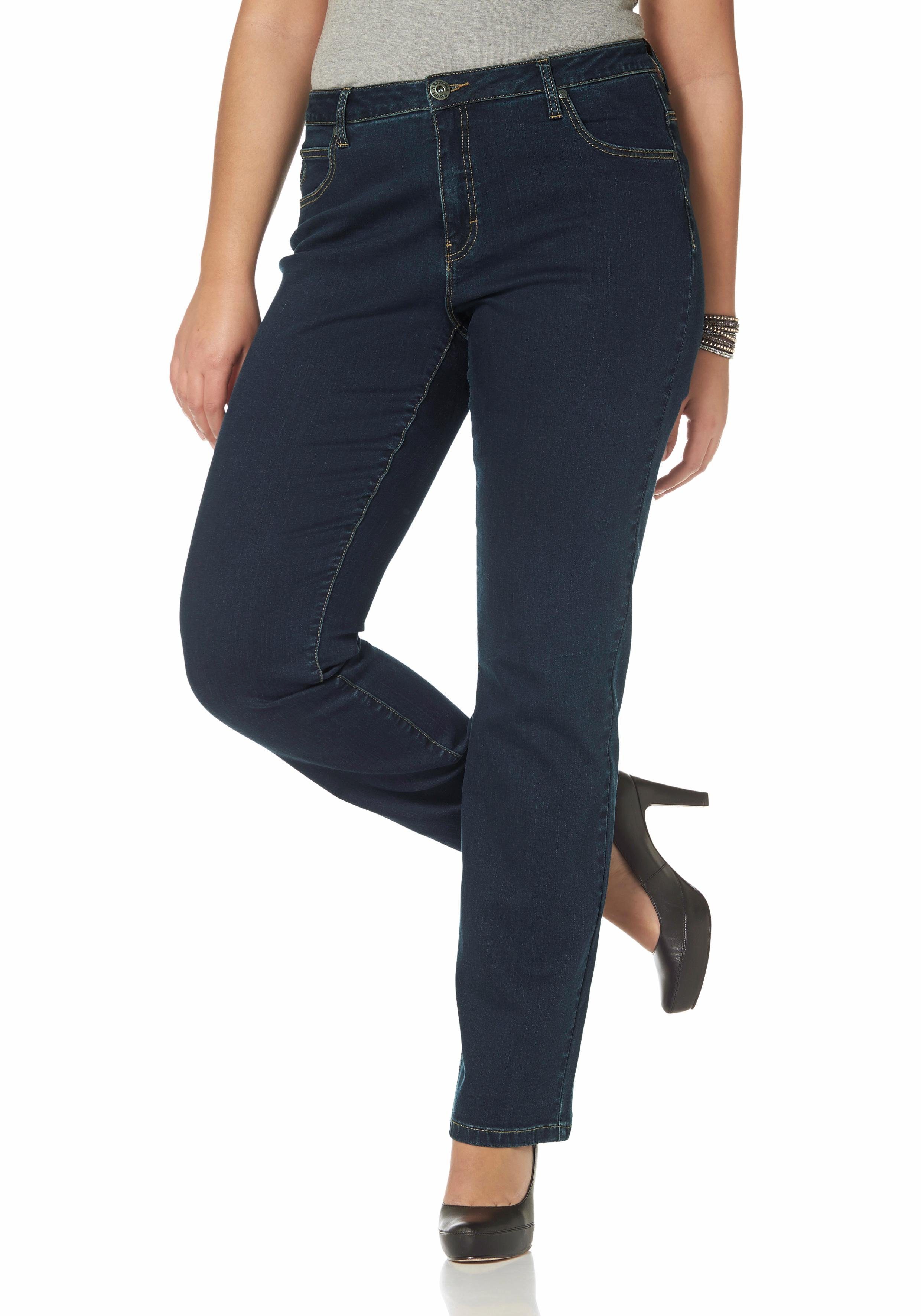 Arizona Gerade Jeans Curve-Collection hohe Leibhöhe, günstig online kaufen