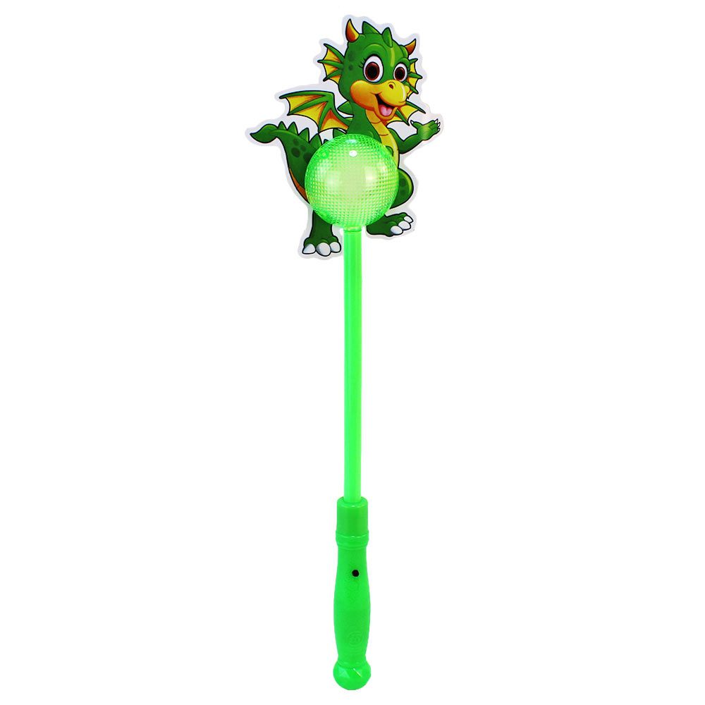 B&G INTERNATIONAL Zauberstab Leuchtstab Dino mit Kugel - ca. 38 cm, (1-tlg)