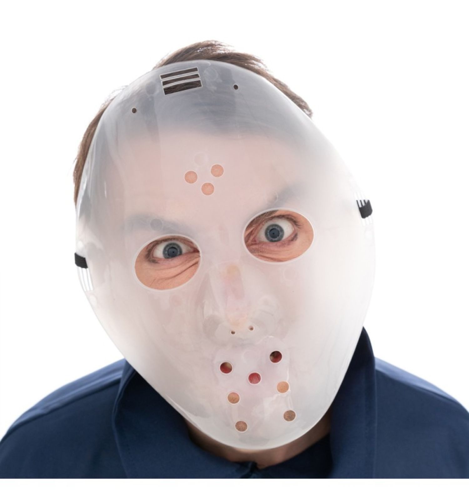 Verkleidungsmaske Halloween Hockey Maske 'Jason', Glow in the Dark