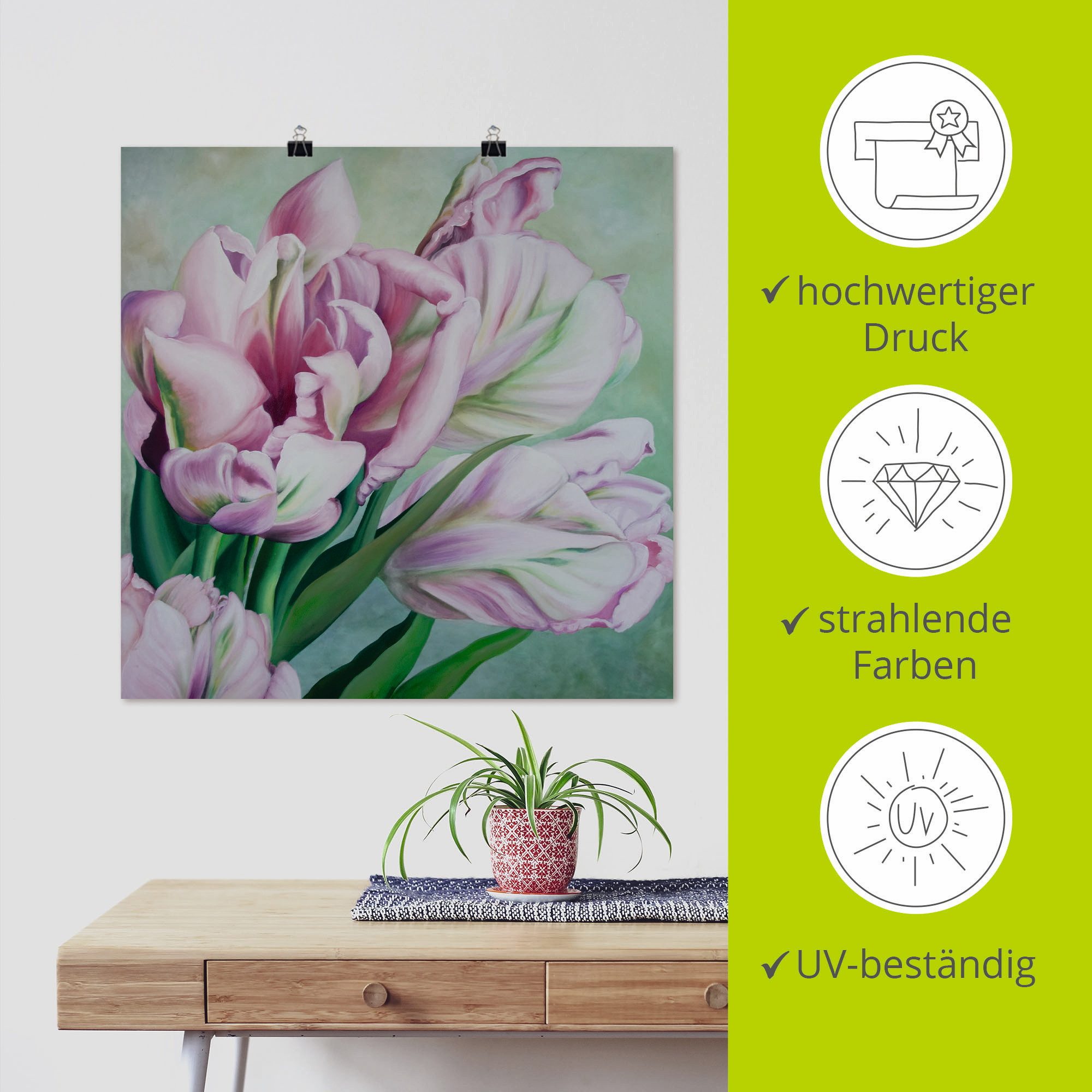 Artland Poster Tulpen, Blumen (1 St), ohne Rahmen