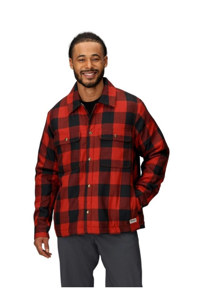 Marmot Fleecejacke Hemdjacke Ridgefield Sherpa Flannel (Baumwolle, warm) rot/schwarz