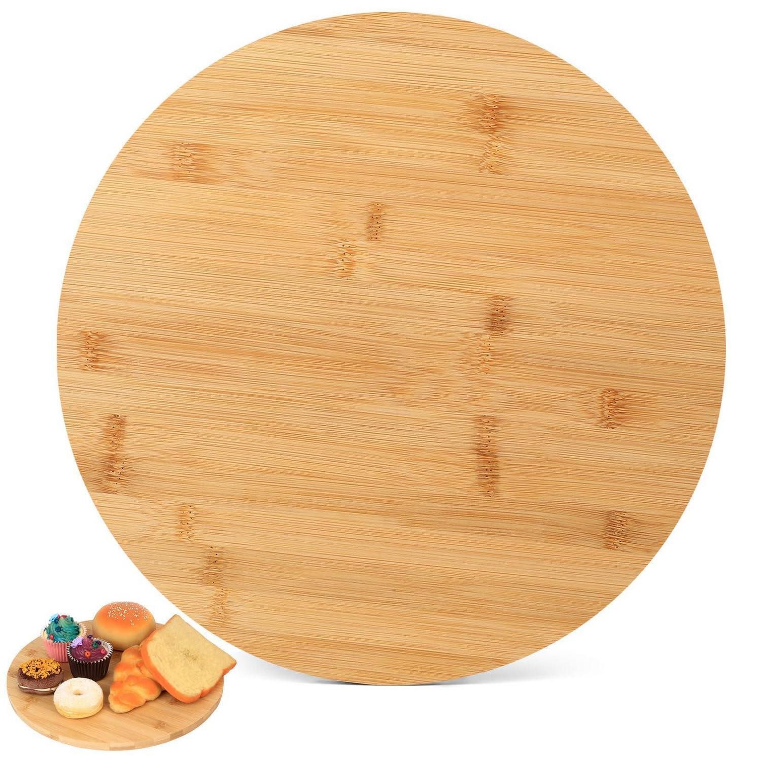 LuxusKollektion Servierplatte Drehteller Bambus 360° Ø 30 cm, Naturmaterialien
