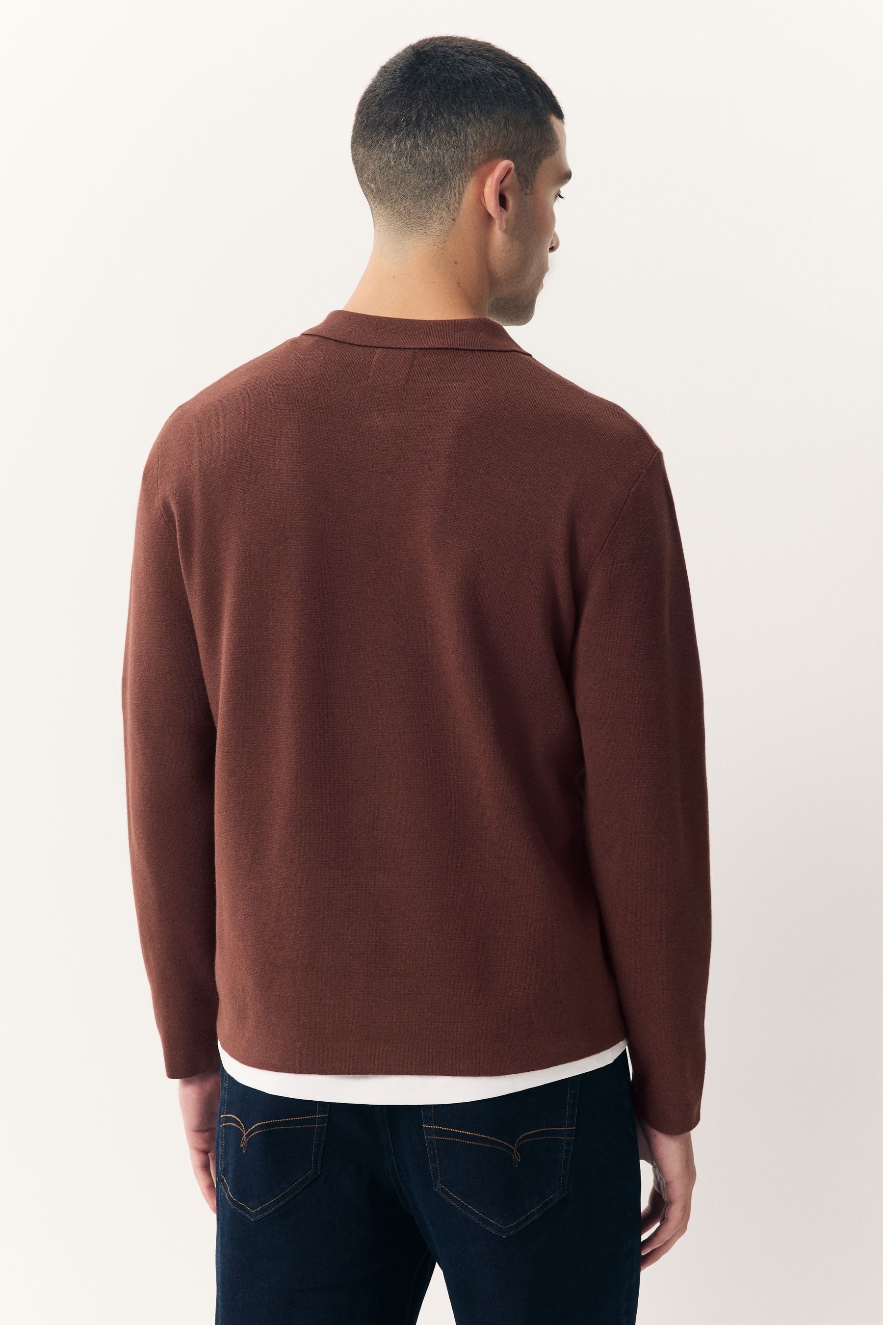Next Langarm-Poloshirt Regular Fit Polopullover mit günstig online kaufen
