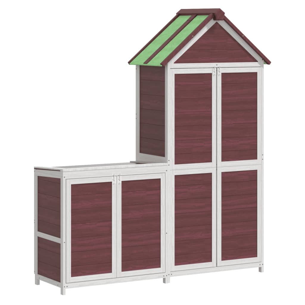 vidaXL Gartenhaus 2-tlg. Садовые сараи-Set Mokka Massivholz Kiefer