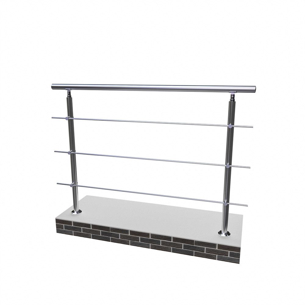 AICA Treppengeländer Edelstahl Material Handläufe 3/5 guardrails Treppe Geländer, 100 cm Länge, 106 cm Höhe, Set, 3-tlg., 201 Edelstahl – Bild 5 von 5