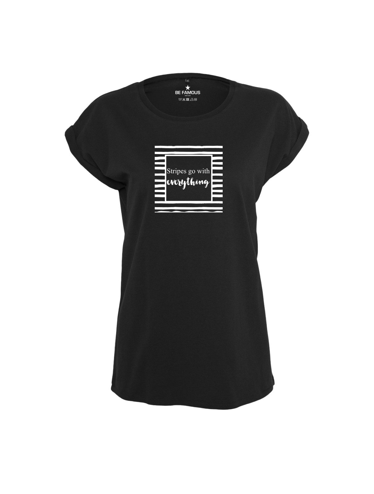 Be Famous Print-Shirt Classic Roll Up STRIGO (1-tlg., keine)