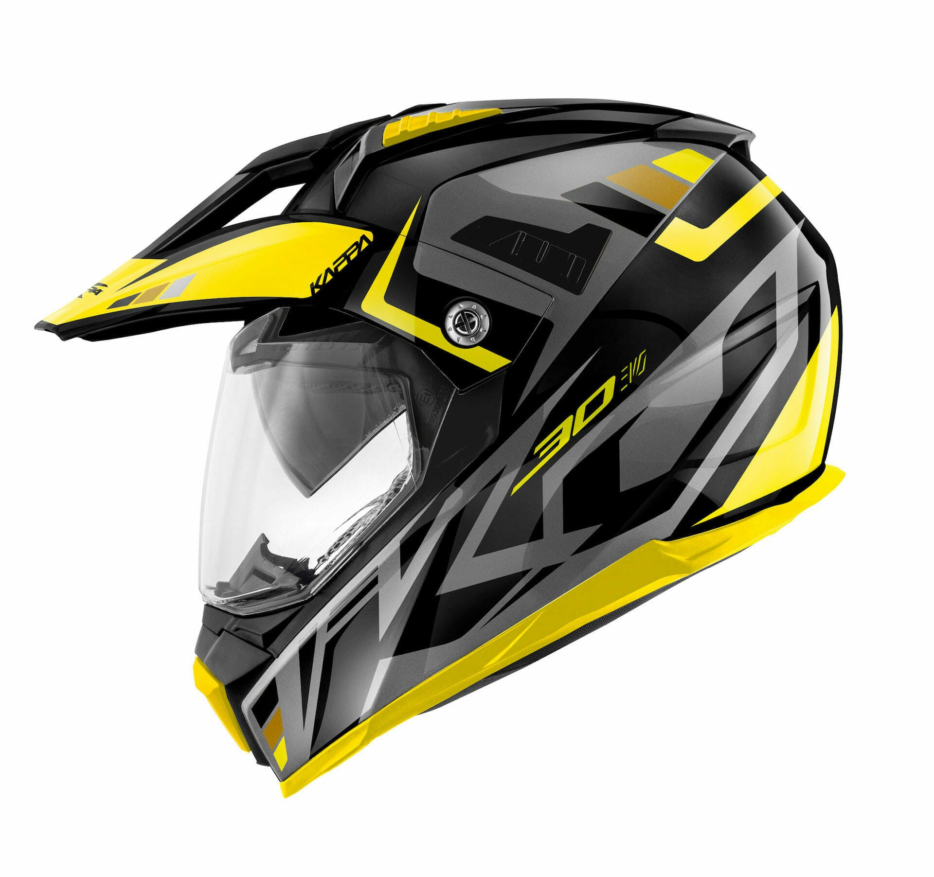 Kappa Motorradhelm Kappa KV30 Grayer glossy black titan yellow M