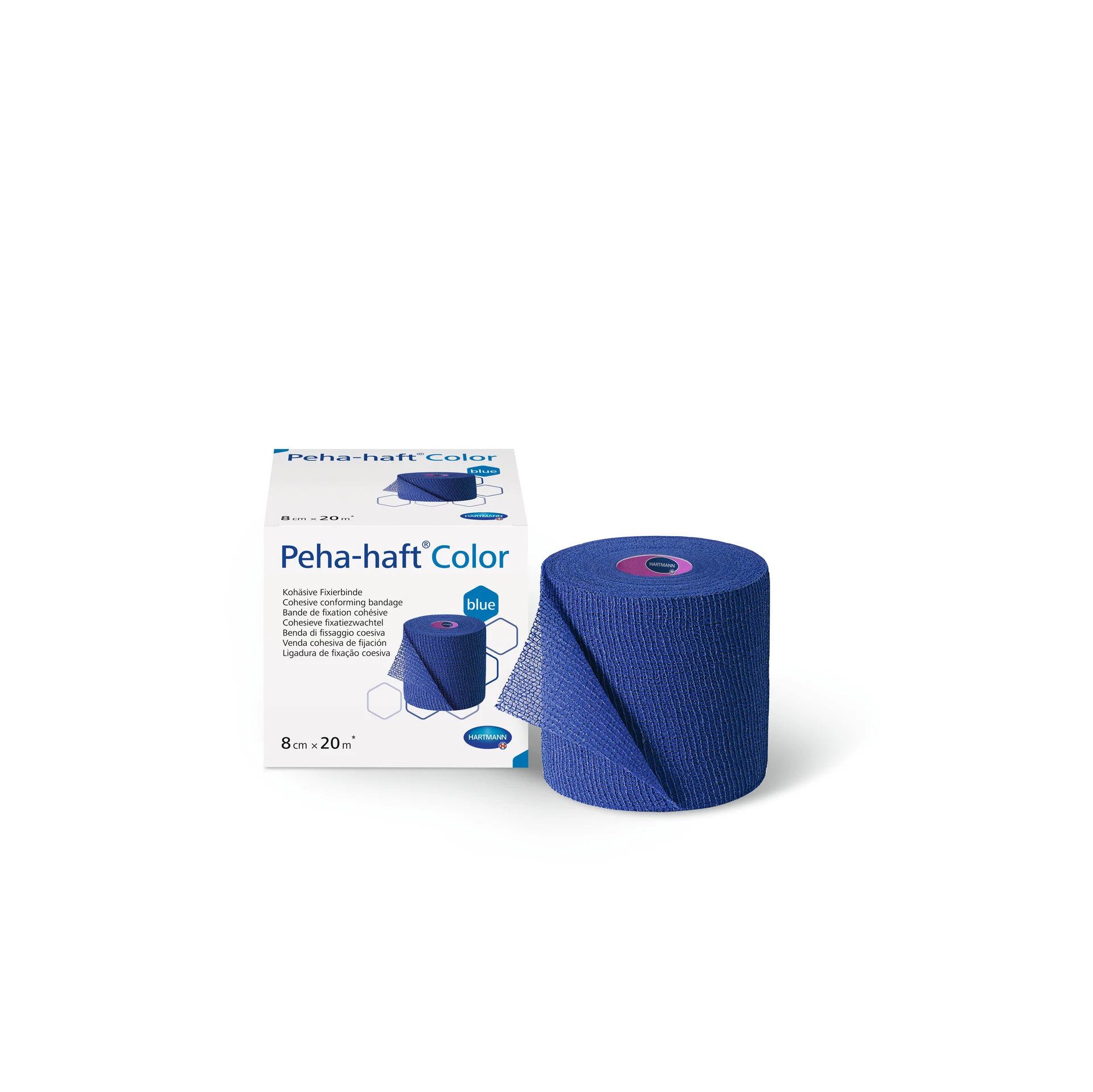 Peha-haft Wundpflaster HARTMANN Peha-haft Color Blau 8 cm x 21 m