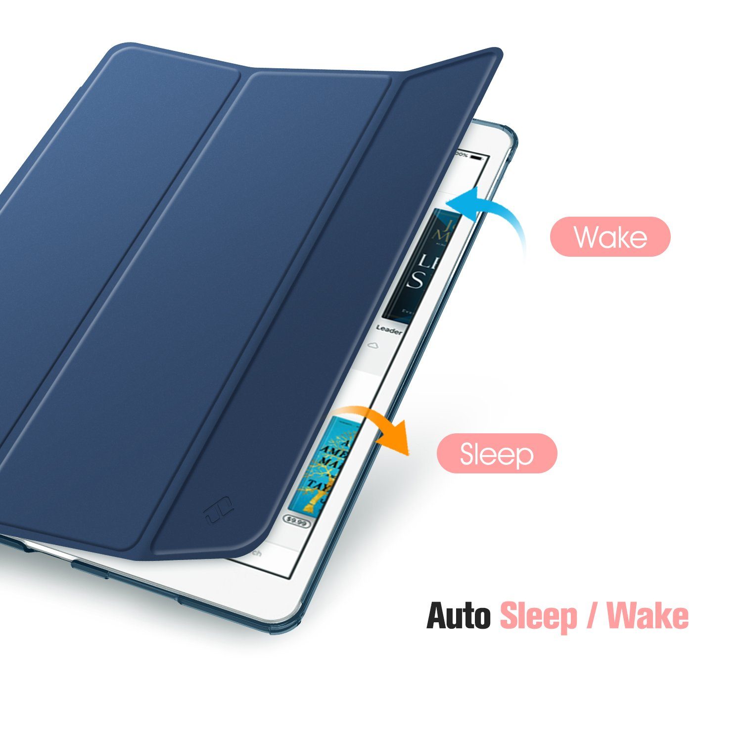 Fintie Tablet-Hülle mit Pencil Halter für iPad Air 10.5" 2019 (3. Gen)/iPad Pro 10.5" 2017, Ultradünn Hülle mit transparenter Rückseite Abdeckung, Auto Sleep/Wake