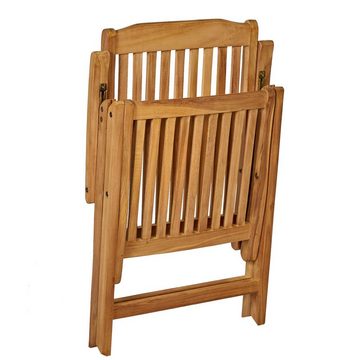 Garland Sitzgruppe Bari, (5-tlg), Teak Holz Wetterfest Stühle Tisch Ausziehbar 150-200cm Klappbar