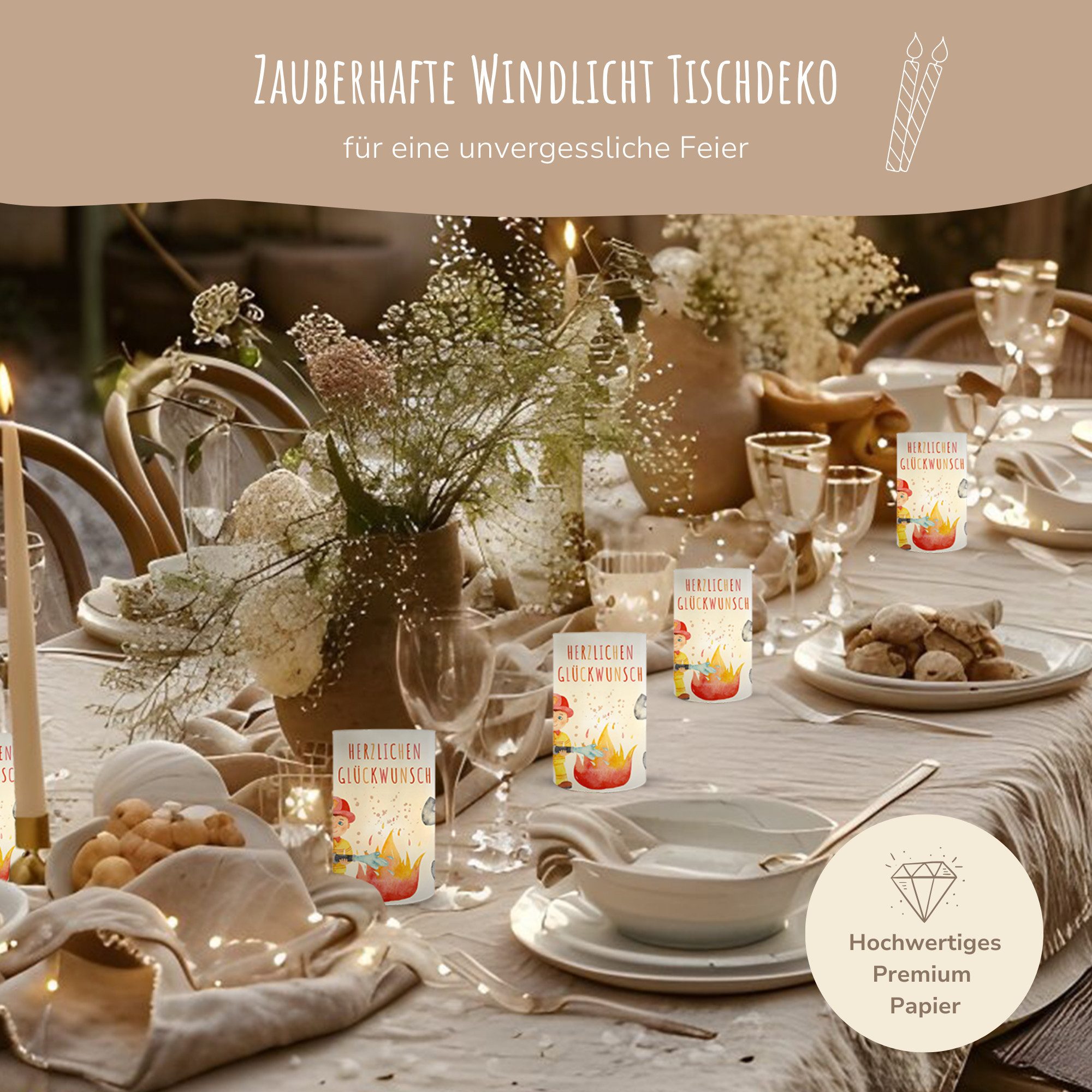 MeinBaby123® Papierdekoration 10 Kindergeburtstag Windlichthüllen, Teelicht günstig online kaufen