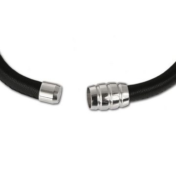 SilberDream Silberarmband SilberDream Nappa Leder Armband schwarz (Armband), Unisex Armband, ca. 21cm aus 925 Sterling Silber, Farbe: schwarz