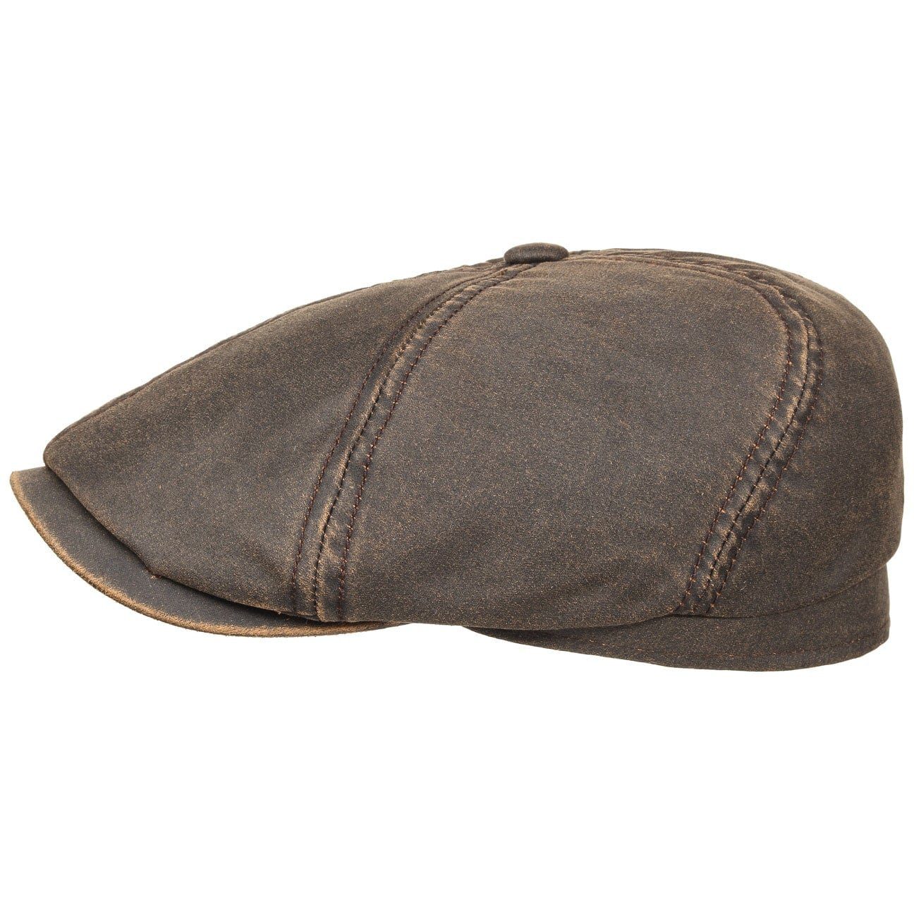 Stetson Flat Cap (1-St) Flatcap mit Schirm braun