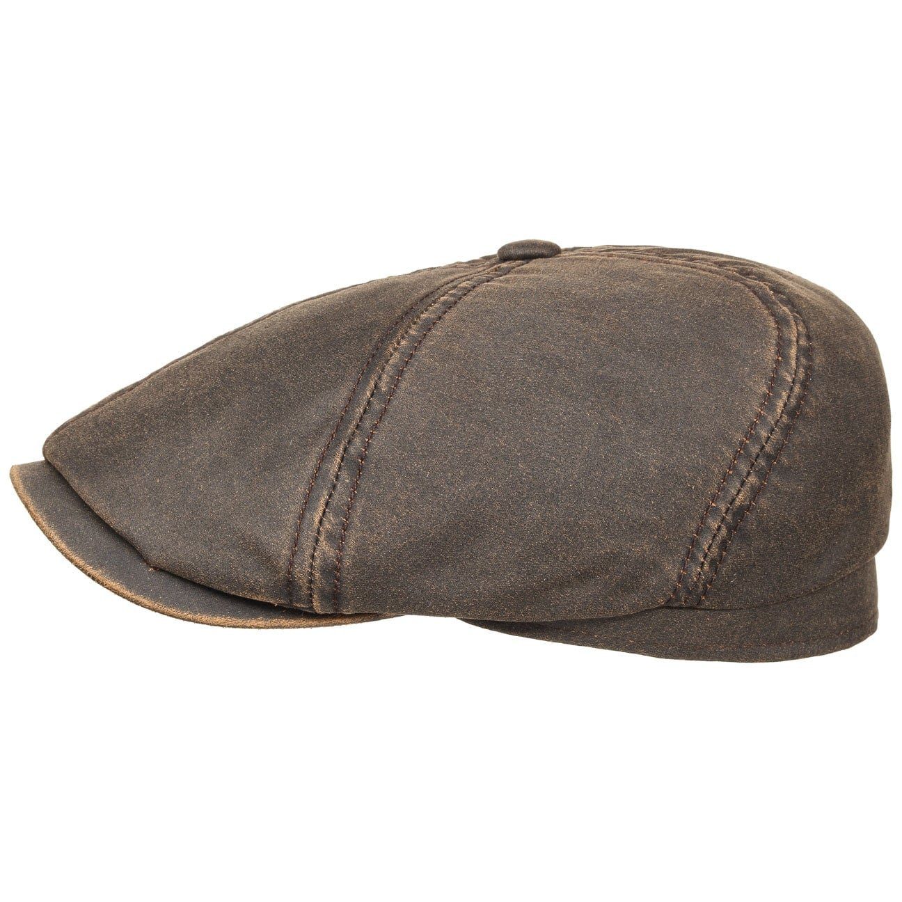 Stetson Flat Cap Flatcap (1-St) Schirm mit braun