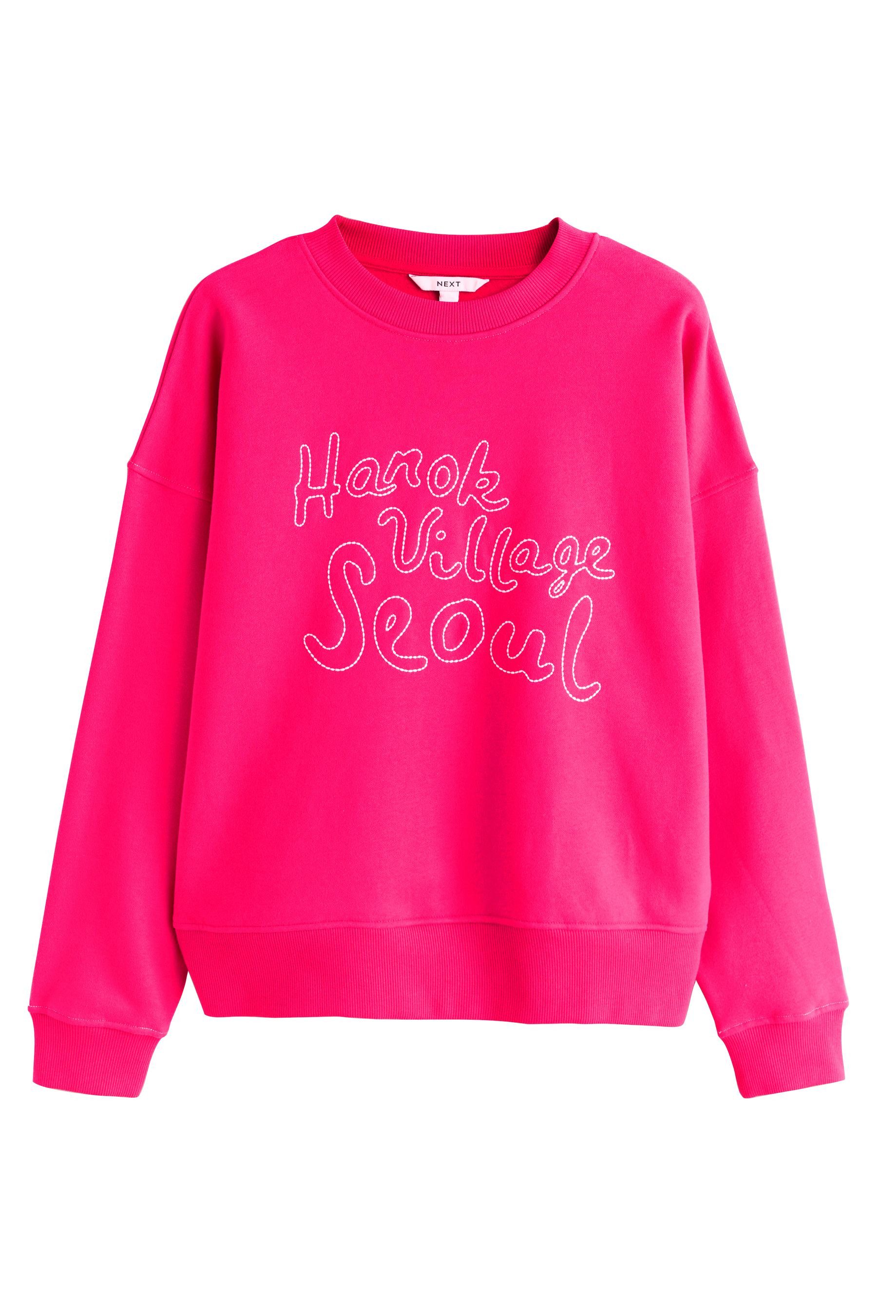 Next Sweater Langarm-Sweatshirt, Rundhalsausschnitt, Kurzgröße (1-tlg)