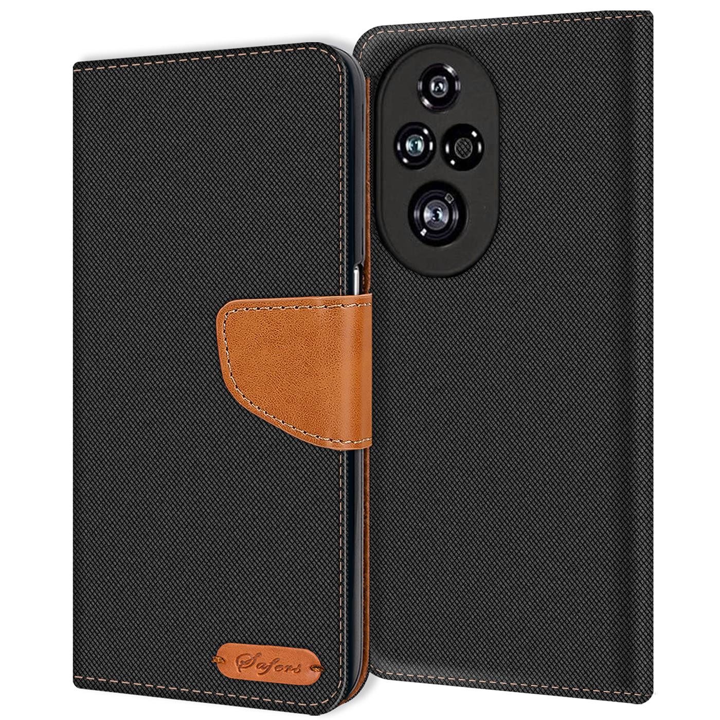 CoolGadget Handyhülle Denim Schutzhülle Flip Case für Honor 200 Pro 6,78 Zoll, Book Cover Handy Tasche Hülle für Honor 200 Pro Klapphülle