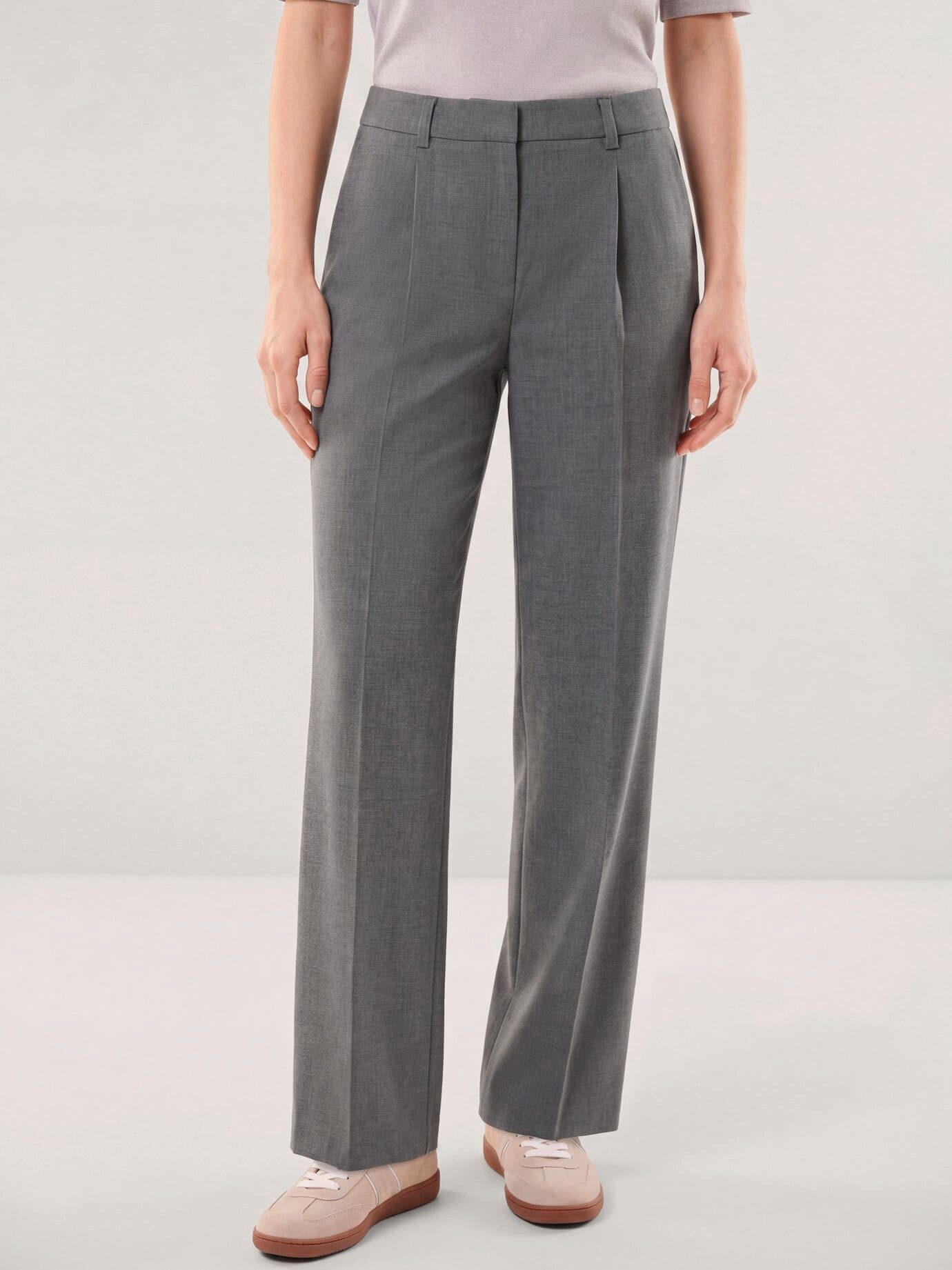 Walbusch Marlene-Hose Damen Marlene Kofferhose Regular fit, elegant