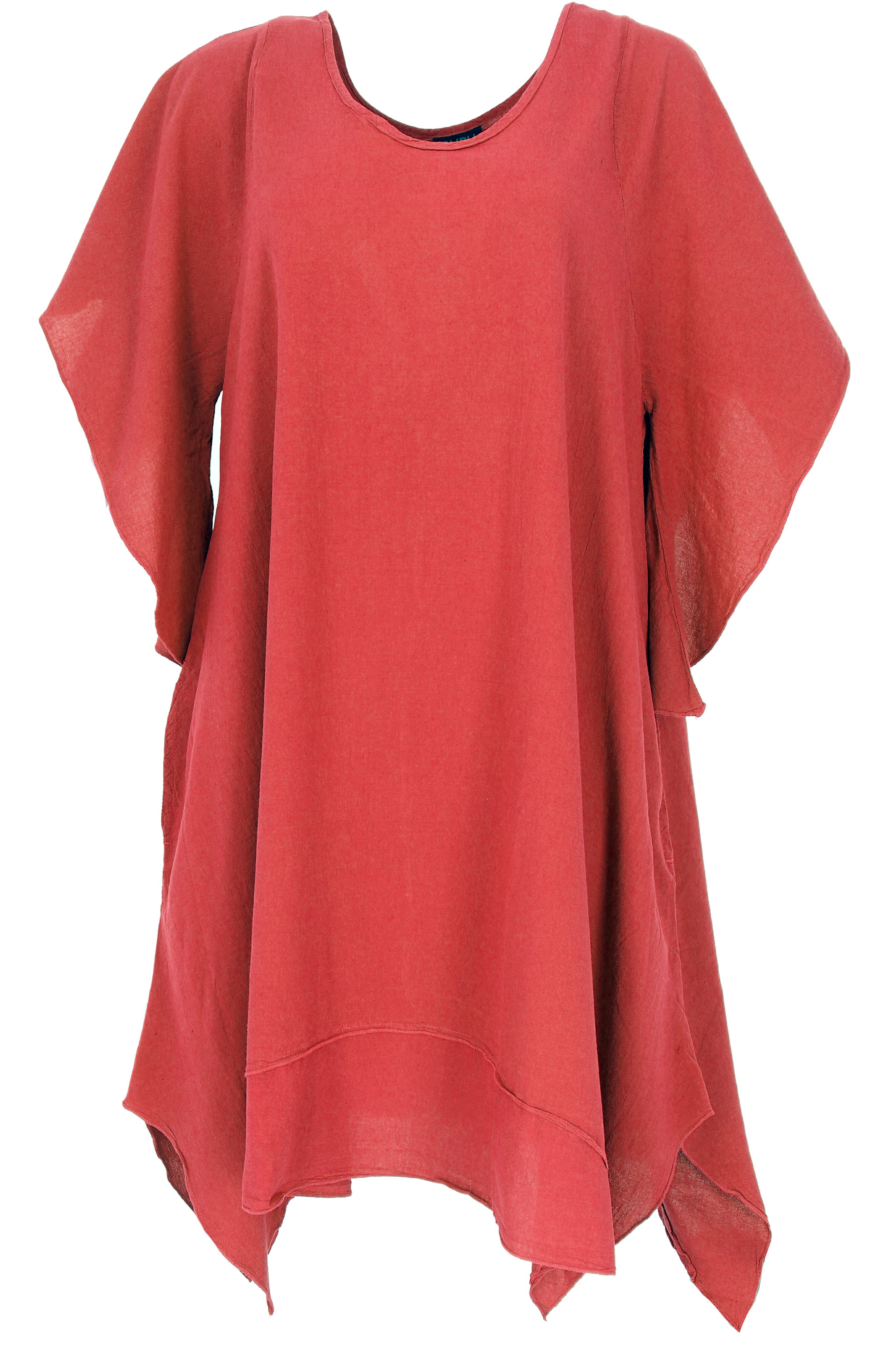 Guru-Shop Midikleid Plus Size Kleid, Hängerchen, Lagenlook,..