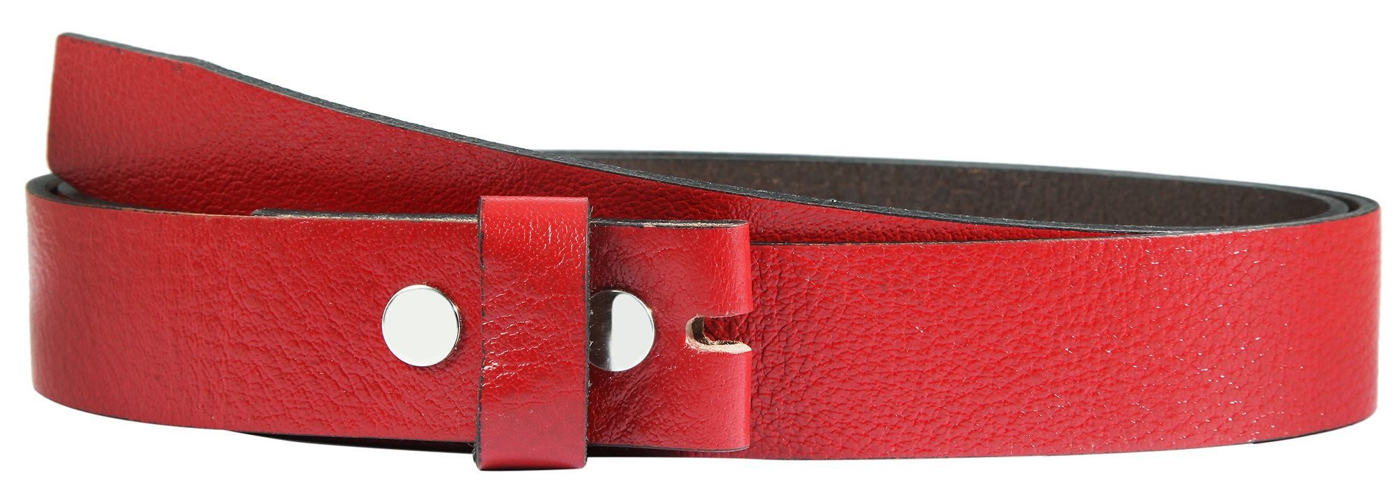 LEONARDO VERRELLI Ledergürtel 3100118 Echtleder, rot, für Wechselschnallen, 85 - 125 cm (Einzeln)