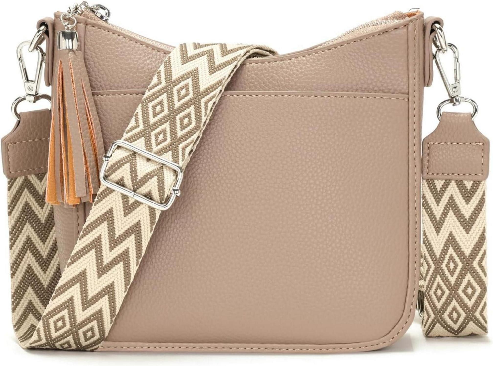 Schultertasche Damen Handtasche Umhängetasche Klein Crossbody Tasche Fächertaschen