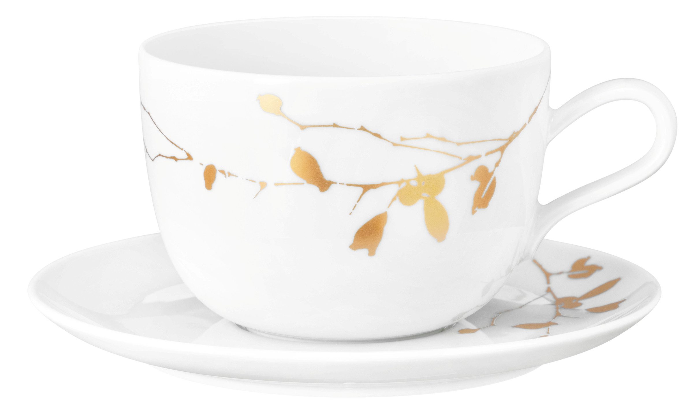 Seltmann Weiden Untertasse Liberty - Golden Rose Hip, (1 St), Kombi-Untertasse groß 16,5 cm