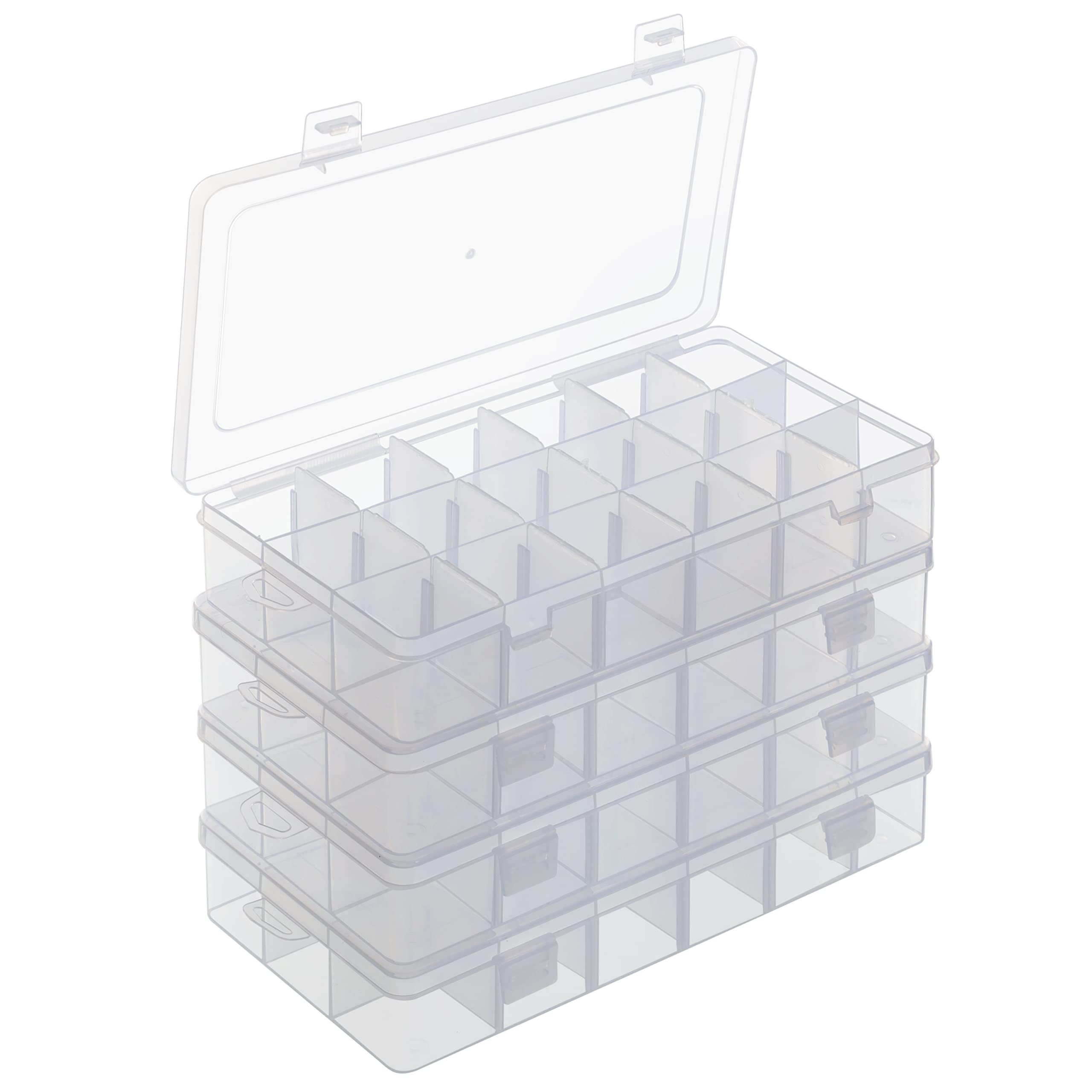 Aufbewahrungsbox Kunststoff-Sortierboxen für Kleinteile (4 Stück)