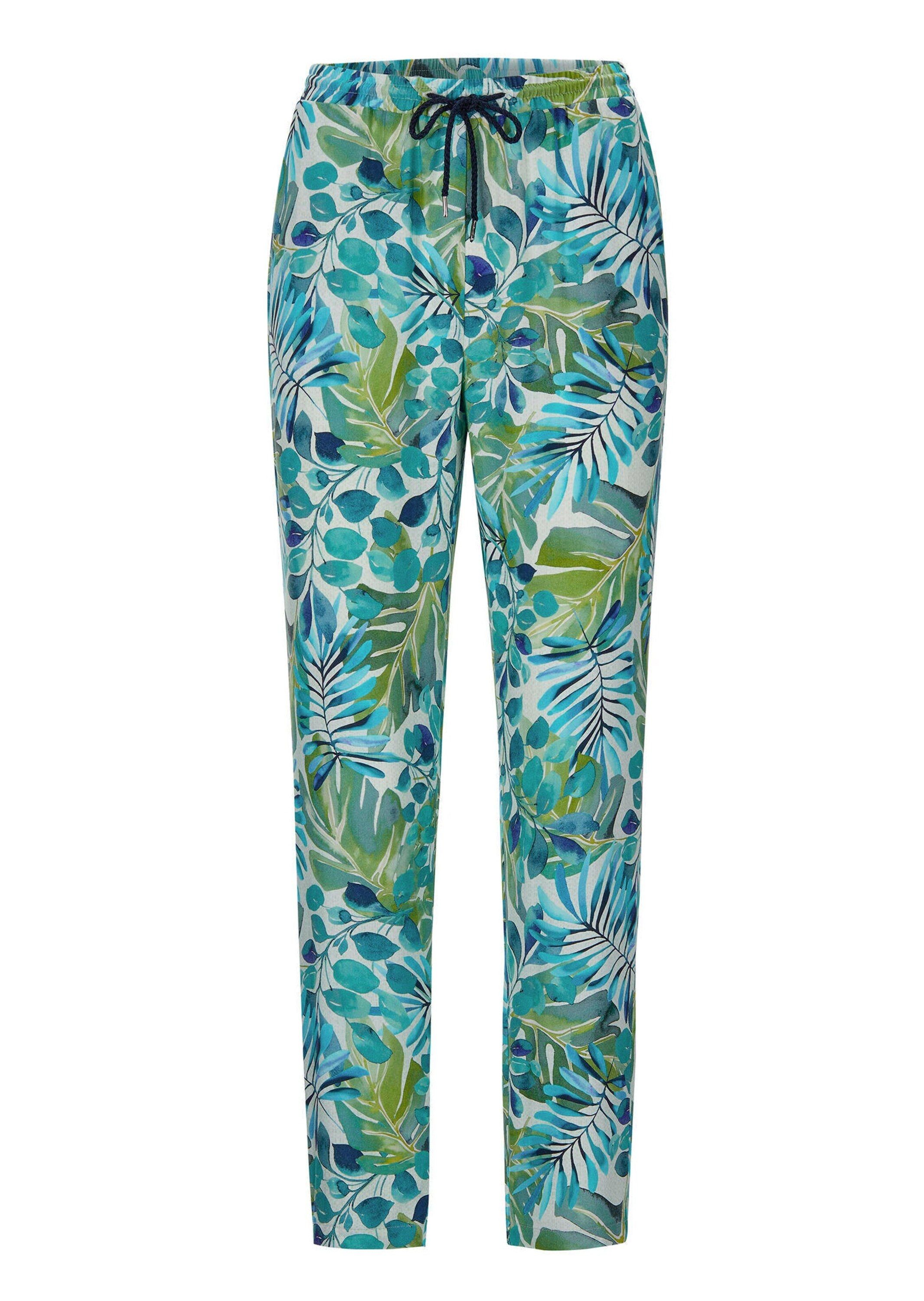 Stoffhose Florale Schlupfhose SARA grün