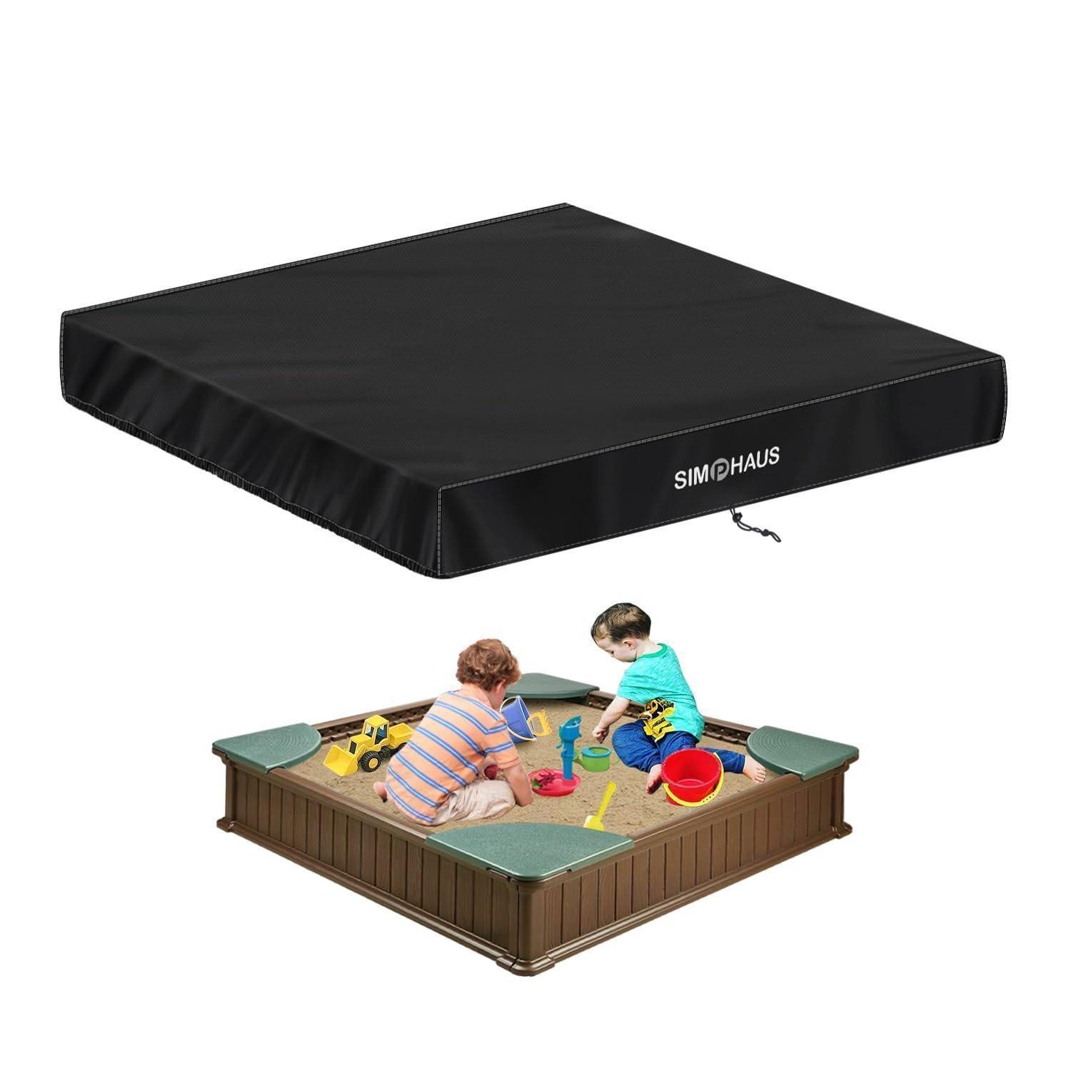 LuxusKollektion Sandkasten-Abdeckplane Abdeckplane Sandkasten Abdeckung Winddicht Anti UV 155 x 155 x 20 cm
